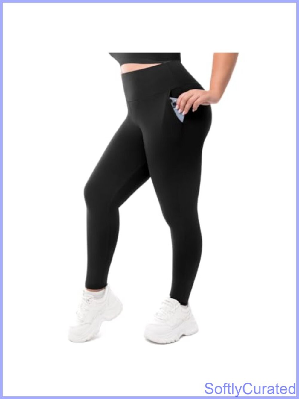 Plus Size Leggings with Pockets High Waisted Buttery Soft Yoga Workout